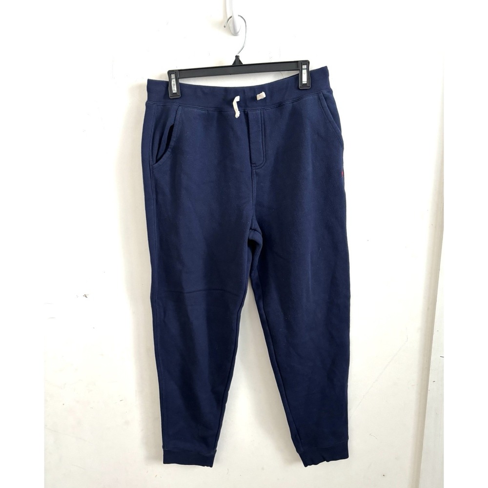 Polo Ralph Lauren Men's Fleece Sweatpants XL Cruise Navy Drawstring Pony Log